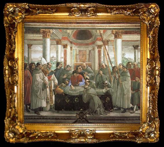 framed  Domenicho Ghirlandaio Totenfeier fur den Hl.Franziskus, ta009-2
